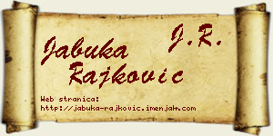 Jabuka Rajković vizit kartica